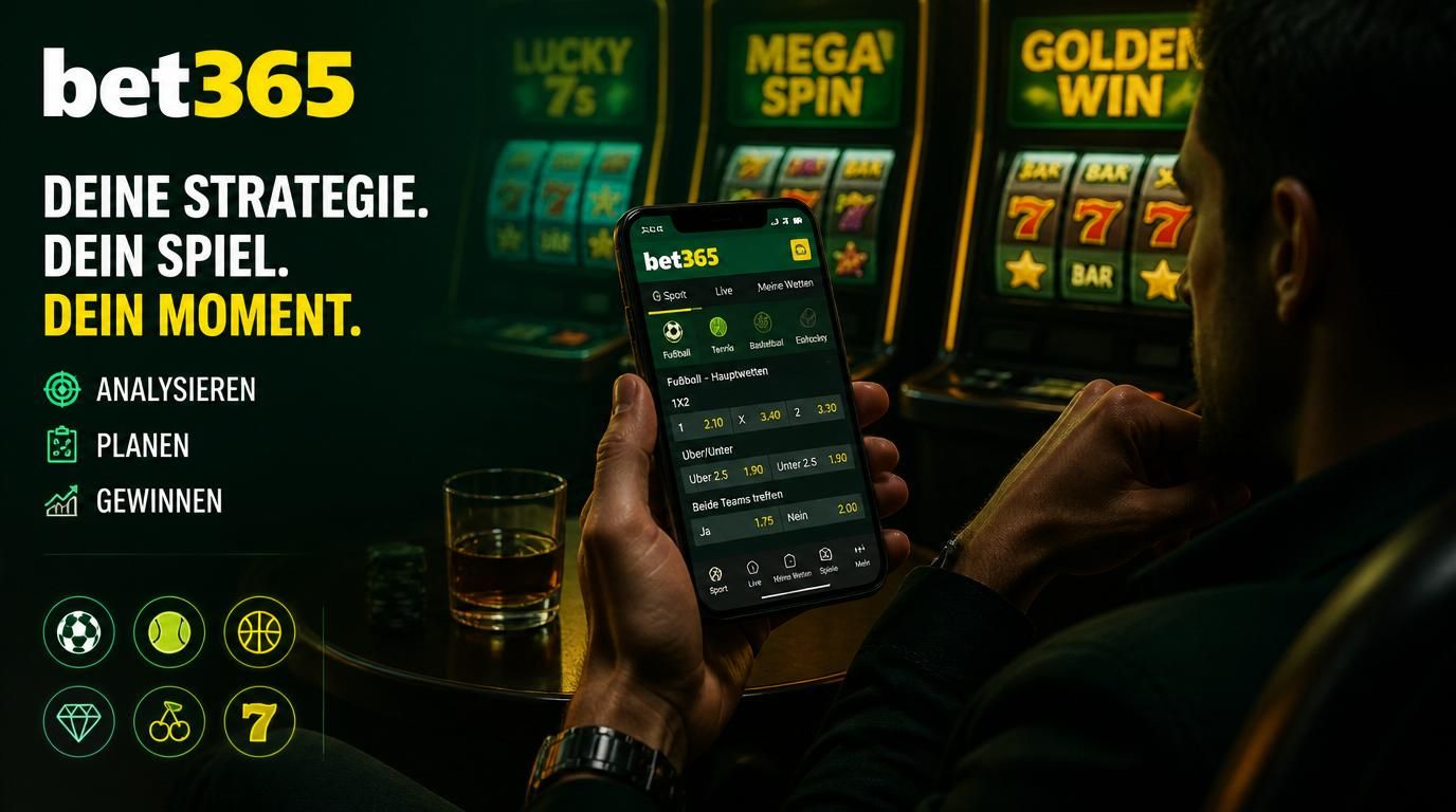Casino Interface mit Slots und Sportwetten auf Smartphone und Tisch